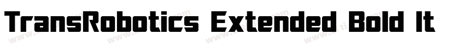 TransRobotics Extended Bold Italic字体转换